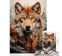 Puzzle de 1000 pièces pour Adultes Le Royaume du Loup Alpha Jeu de réflexion activités familiales Jouet Anti-Stress Cadeau d'anniversaire Original (38x52cm)
