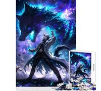 Puzzle de 1000 pièces pour Adultes « Le Sorcier des Loups » (Anime) Jeu Anti-Stress Idée Cadeau pour Un Père Noël Secret Jeu éducatif Chaque pièce est Unique Dimensions 38x26cm
