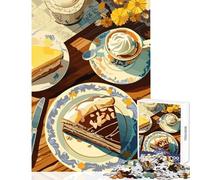 Puzzle de 1000 pièces pour Adultes « Le thé de l'après-midi avec gâteau et caf頻 Jeu Anti-Stress Jeu éducatif Collection d'artistes Beaux-Arts Dimensions 38 x 52cm