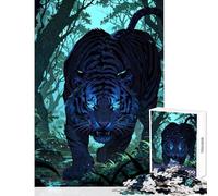 Puzzle de 1000 pièces pour Adultes « Le Traqueur Lumineux » Le Royaume du Tigre Éthéré Un Jeu éducatif Stimulant et Difficile à Offrir idéal comme Cadeau d'anniversaire Dimensions 38x52cm