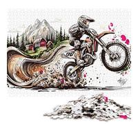 Puzzle de 1000 pièces pour Adultes « Le Triomphe du Motard », Puzzle en Bois, pour Les Amis et la Famille, 1000 pièces (75 x 50 cm).