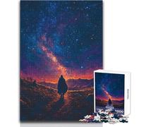 Puzzle de 1000 pièces pour Adultes « Le Voyageur Solitaire sous Un Ciel de nébuleuse étoilée »Un Jeu de réflexion Stimulant et Difficile, adapté aux 14 Ans et Plus (Taille 38x52cm)