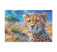 Puzzle De 1000 Pièces pour Adultes Léopard Fleur Jungle 75x50cm Cadeau De Thanksgiving pour Famille Idéal pour Temps De Rassemblement Activité De Groupe