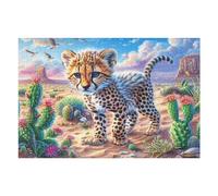 Puzzle De 1000 Pièces pour Adultes Léopard Jungle Forêt 75x50cm Découpe Haute Précision Ajustement Parfait sans Lacunes Expérience Assemblage Fluide Cadeau