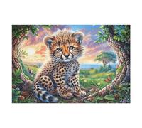Puzzle De 1000 Pièces pour Adultes Léopard Jungle Forêt 75x50cm Niveau Difficulté Élevé Stimulant Idéal pour Joueurs Avancés Fort Sentiment D'Accomplissement