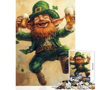 Puzzle de 1000 pièces pour Adultes Leprechaun Cheers Jeu éducatif décoration Murale Jouet Cadeau Stimulant (50x75cm)