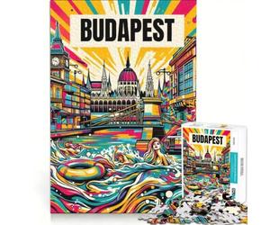 Puzzle de 1000 pièces pour Adultes « Les beautés baigneuses de Budapest », Jeu Familial, Assemblage de Motifs, Cadeau Unique pour Un Anniversaire ou Noël 38x26cm