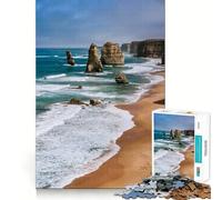 Puzzle de 1000 pièces pour Adultes Les Douze Apôtres, Côte australienne Jeu de réflexion aux pièces nettes Moment de détente et de Divertissement Scène de Noël (38x26cm)