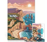 Puzzle de 1000 pièces pour Adultes Les Douze Apôtres Jeu de logique et d'assemblage précis Cadeau d'anniversaire Gratuit (38x52cm)
