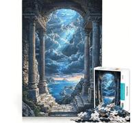 Puzzle de 1000 pièces pour Adultes Les Échos de l'Atlantide Jouet Anti-Stress décoration Parfaite avec Poster et fiche de Questions-réponses Assortis 38x26cm