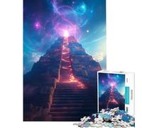 Puzzle de 1000 pièces pour Adultes L'Escalier Mystique vers Les étoiles Jeu éducatif pour se divertir à la Maison (Dimensions 38x52cm)