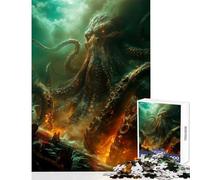 Puzzle de 1000 pièces pour Adultes « Libérez Le Kraken » décoration Murale Cadeau d'anniversaire Jeu éducatif liste de souhaits avec Le Père Noël Dimensions 50x75cm