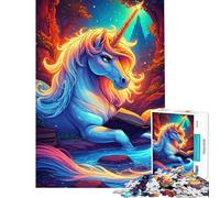 Puzzle de 1000 pièces pour Adultes Licorne lisant Un Livre Forêt Magique Difficile et Stimulant Une œuvre d'art Jeu éducatif Convient aux Personnes de 14 Ans et Plus (50x75cm)