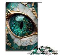 Puzzle de 1000 pièces pour Adultes L'Œil du Dragon de Jade Casse tête et Cadeau de Noël ou d'anniversaire 75x50cm