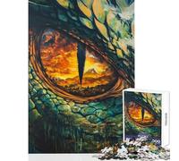 Puzzle de 1000 pièces pour Adultes L'Œil du Dragon de l'est Jeu éducatif Décoration Parfaite Jouet éducatif Anti-Stress Amusant (38x52cm)