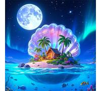 Puzzle de 1000 pièces pour Adultes,L'île aux Coquillages Fantastique DIY Puzzles Divertissement Créatif,Puzzle Classiques,Cadeaux pour Art Mural(65 x 65 cm)