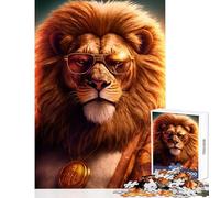 Puzzle de 1000 pièces pour Adultes Lion Décoration Murale Originale Jeu de Manipulation Renforce l'amour au Sein du Couple Dimensions 38x26cm