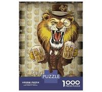 Puzzle De 1000 Pièces pour Adultes Lion Enjoy Craft Beer Puzzle, Jouet, Décoration Murale, mais Aussi Amusant Et Humoristique, Activités À La Maison, 38x26cm/1000pcs