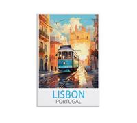 Puzzle de 1000 pièces pour Adultes - Lisbonne, Portugal - Jeu de décompression pour Adultes et Enfants pour Noël ou Un Anniversaire - 38 x 26 cm