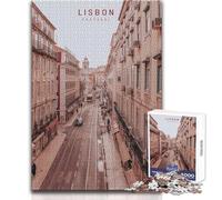 Puzzle de 1000 pièces pour Adultes - Lisbonne - Soirée Jeux et Divertissement en Famille - Cadeau Artistique Amusant et Humoristique - Dimensions 50x75cm
