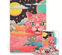 Puzzle de 1000 pièces pour Adultes lithographie Japonaise psychédélique Jeu Relaxant Difficile et Stimulant Cadeau d'anniversaire Unique 50x75cm