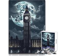 Puzzle de 1000 pièces pour Adultes - Londres - Journée orageuse - Calme et détente - Temps Libre - Finitions soignées - Jeu de Loisirs créatifs - Dimensions:38x26cm