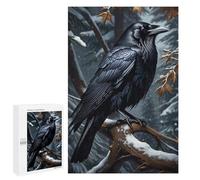 Puzzle de 1000 pièces pour Adultes - Lonely Birds Puzzles - Le Corbeau Américain : Un Puzzle Amusant et Stimulant, idéal pour Les soirées Jeux (50 x 70 cm).