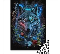 Puzzle de 1000 Pièces pour Adultes | Loup dans la Jungle avec Mandalas Puzzle | 1000 Pièces Puzzle pour Jeux Éducatifs, Décoration de la Maison (75x50cm)