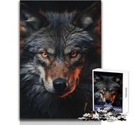 Puzzle de 1000 pièces pour Adultes « Loup en colère », Casse-tête et Jeu Familial, Une œuvre d'art, pour Un Père Noël Secret Dimensions : 38x52cm