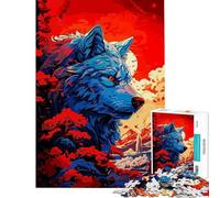 Puzzle de 1000 pièces pour Adultes Loup (Format vectoriel) Jeu de société Familial Divertissement à Domicile Niveau Difficile et Stimulant (50x75cm)