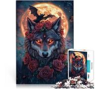 Puzzle de 1000 pièces pour Adultes Loup menaçant Jouets Jeux éducatifs Soulagement du Stress De Superbes Cadeaux et Jouets 38x26cm