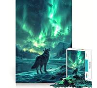 Puzzle de 1000 pièces pour Adultes Loup Noir Hurlant Décoration soignée,Jeu cognitif Amusant,Jeu de Paix,activité d'anniversaire (50x75cm)
