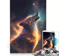 Puzzle de 1000 pièces pour Adultes Loup Solitaire dans l'espace Jeu Manuel Interaction Parent-Enfant idéal comme Cadeau pour Toute la Famille 50x75cm