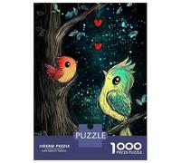 Puzzle De 1000 Pièces pour Adultes Love Birds in Night Sky Puzzle Adulte, Jeu De Réflexion, Défi Difficile À Terminer 52x38cm/1000pcs