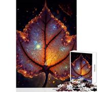 Puzzle de 1000 pièces pour Adultes l'univers dans Une Feuille décoration Jouet Cadeau de Noël Secret Jeu Pratique pour stimuler Votre Cerveau et Votre dextérité Dimensions 38x52 cm