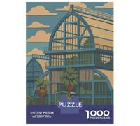 Puzzle De 1000 Pièces Pour Adultes Lyon France Botanical Garden Illustration Puzzles Pour Adolescents - Course De Vitesse Manuelle - Difficile Et Stimulant - Cadeaux De Noël Et D'anniversaire 38x26cm/