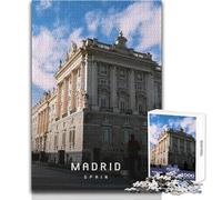 Puzzle de 1000 pièces pour Adultes Madrid, Jeu éducatif Familial, Niveau de difficulté élevé, pour Un Anniversaire, Dimensions 38x52cm
