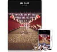 Puzzle de 1000 pièces pour Adultes, Madrid, Jeu éducatif Familial, Niveau de difficulté élevé, pour Un Anniversaire, Dimensions 50x75cm