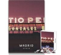 Puzzle de 1000 pièces pour Adultes, Madrid, Jeu éducatif Familial, Niveau de difficulté élevé, pour Un Anniversaire, Dimensions 50x75cm