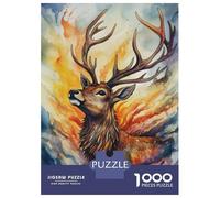 Puzzle De 1000 Pièces pour Adultes Magical Deer Puzzles pour Adolescents Jeu De Réflexion Améliore La Mémoire Défi Éducatif 52x38cm/1000pcs