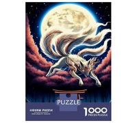 Puzzle De 1000 Pièces pour Adultes Magical Nine Tailed Fox Puzzle Adulte, Jeu De Réflexion, Défi Difficile À Terminer 52x38cm/1000pcs