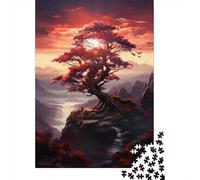 Puzzle De 1000 Pièces pour Adultes Magical Sunset Tree Landscape Puzzle pour Adolescents - Niveau Difficile - Chaque Pièce Est Unique - Jeu Amusant Et Stimulant pour Toute La Famille 38x26cm/1000pcs