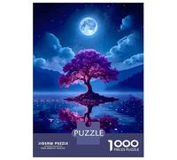Puzzle De 1000 Pièces pour Adultes Magical Tree Under The Moon Puzzles pour Adultes pour S'amuser en Famille pour Un Anniversaire, Noël, Un Jeu De Défi Unique 70x50cm/1000pcs