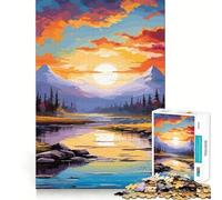 Puzzle de 1000 pièces pour Adultes Magnifique Paysage Naturel Découpe soignée Jeu de réflexion Idéal pour se divertir Cadeau d'anniversaire Artistique (50x75cm)