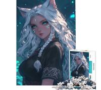 Puzzle de 1000 pièces pour Adultes Magnifique Puzzle Tribal avec Une Chatte Jeu éducatif et Amusant Un défi Stimulant pour Femmes et Hommes (Dimensions 38x26cm)