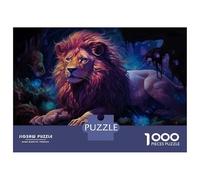 Puzzle De 1000 Pièces pour Adultes Majestic Lion Puzzle pour Adolescents Analyse Et Logique Aide À Stimuler Le Cerveau Idéal comme Cadeau pour Toute La Famille 38x26cm/1000pcs
