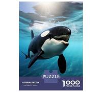 Puzzle De 1000 Pièces pour Adultes Majestic Orca Whale Killer Puzzles pour Adultes Jeux De Famille Découpe De Précision Cadeaux Uniques d'anniversaire Et De Noël 70x50cm/1000pcs