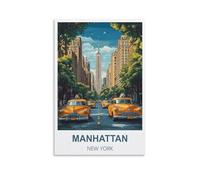 Puzzle de 1000 pièces pour Adultes, Manhattan New York, Puzzle Classique et éducatif de 1000 pièces, Magnifique Puzzle décoratif 70 x 50 cm
