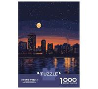 Puzzle De 1000 Pièces pour Adultes Maputo, Mozambique Cityscape at Night Puzzle pour Adolescents : Améliore La Mémoire. Chaque Pièce Est Unique - Jouet Éducatif 38x26cm/1000pcs