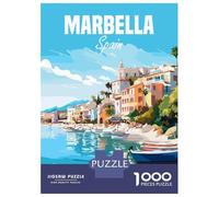 Puzzle De 1000 Pièces pour Adultes Marbella Spain Travel Puzzle Anti-Stress, Difficile, Cadeau Unique pour Un Anniversaire Ou Noël 70x50cm/1000pcs